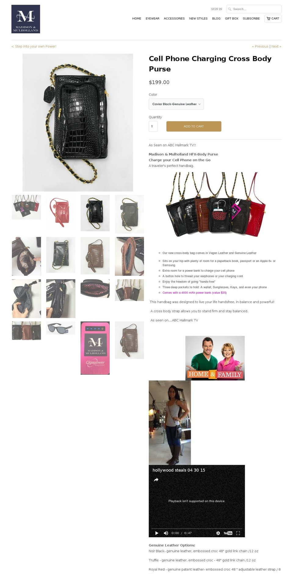 thepowerpurse.com shopify website screenshot