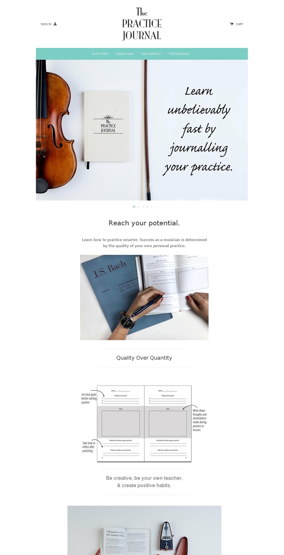 thepracticejournal.com shopify website screenshot