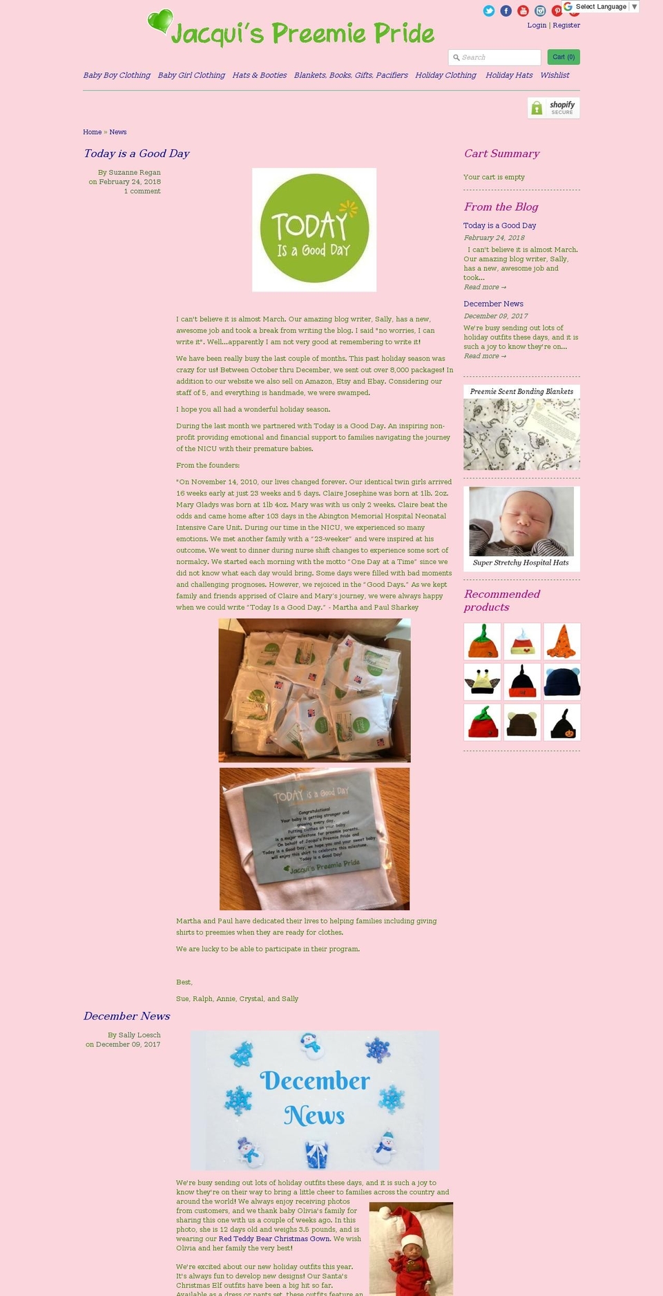thepreemieblog.com — Shopify storefront screenshot