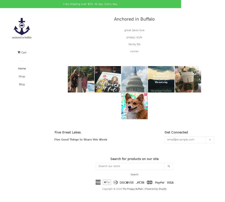 thepreppybuffalo.com shopify website screenshot