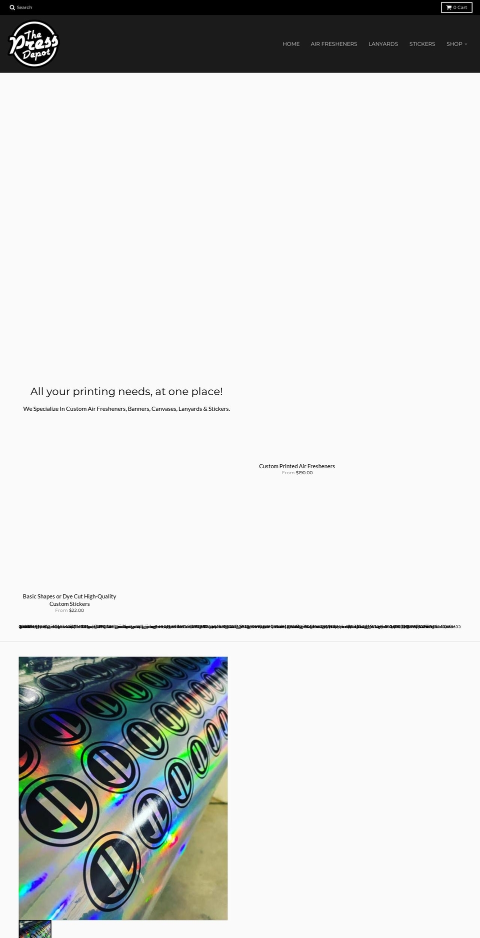 thepressdepot.com shopify website screenshot