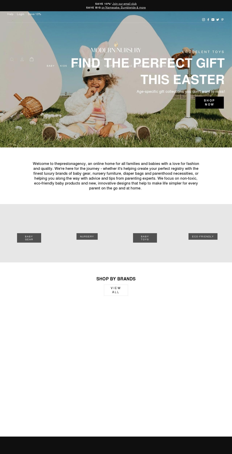 theprestonagency.com shopify website screenshot