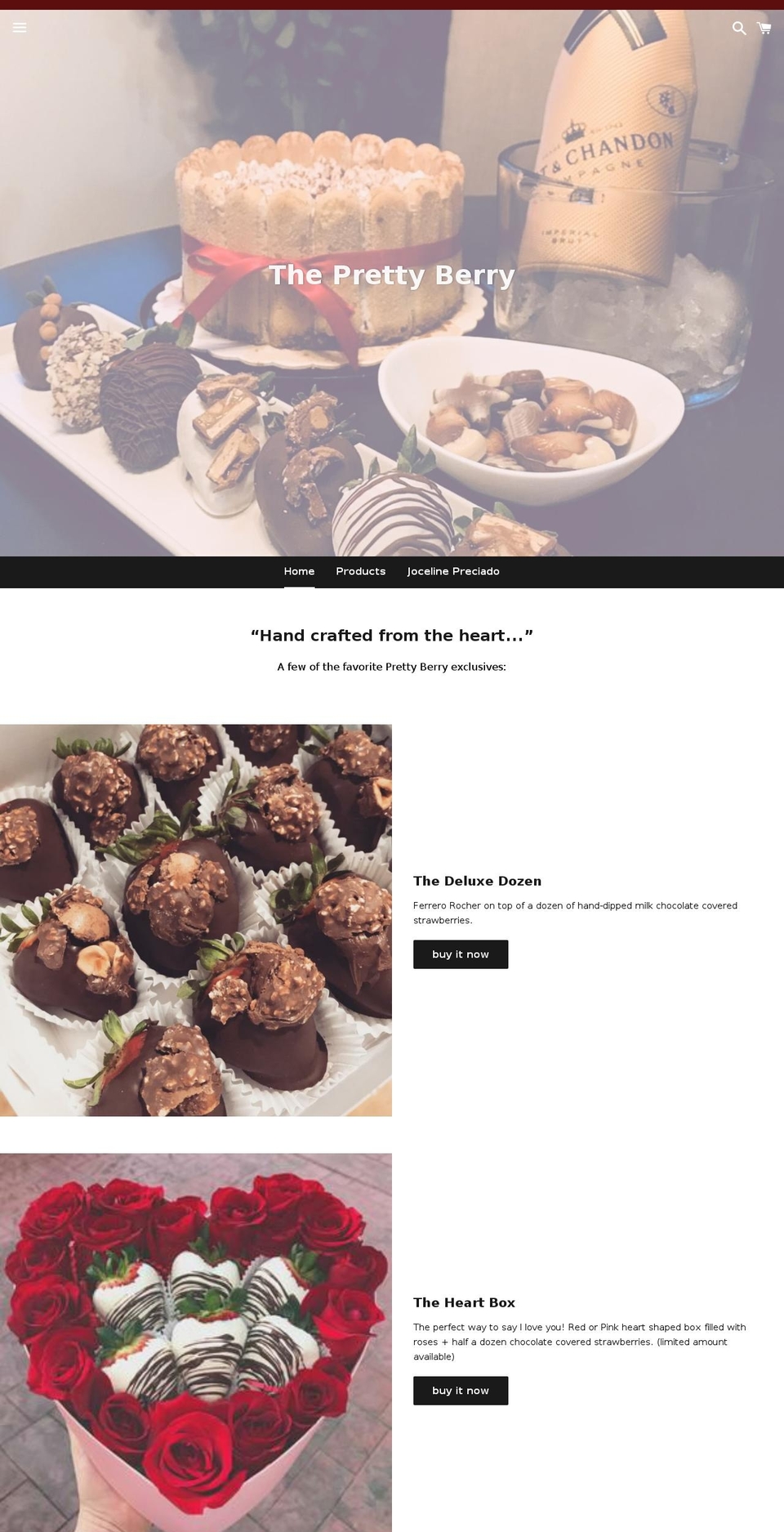 theprettyberry.com — Shopify storefront screenshot
