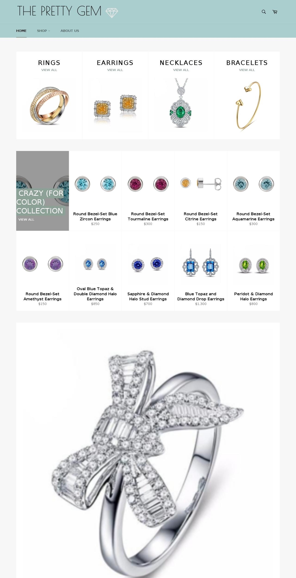 theprettygem.com — Shopify storefront screenshot