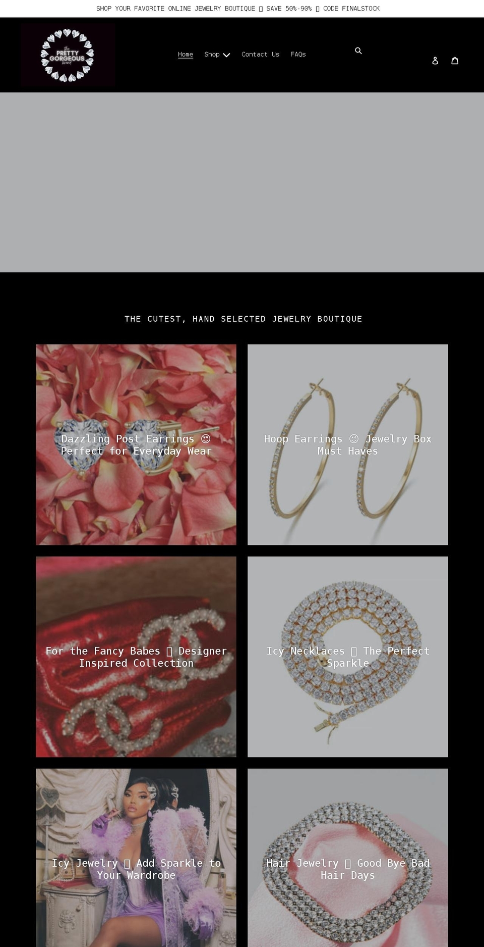 theprettygorgeousbrand.com shopify website screenshot