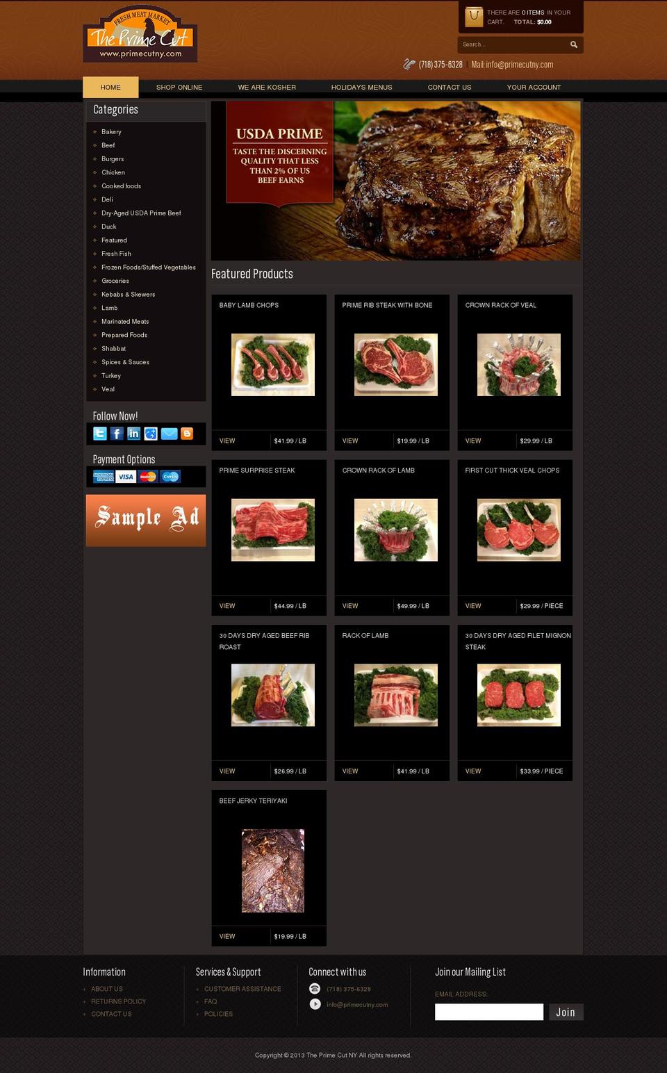 theprimecutny.com shopify website screenshot