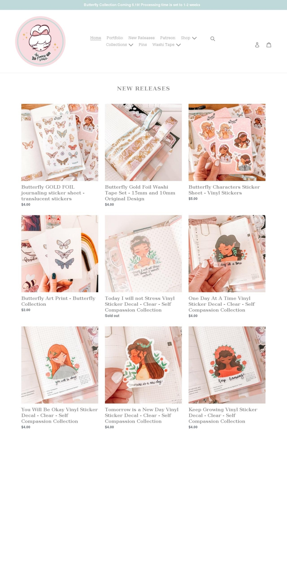 theprimrosecorner.com shopify website screenshot
