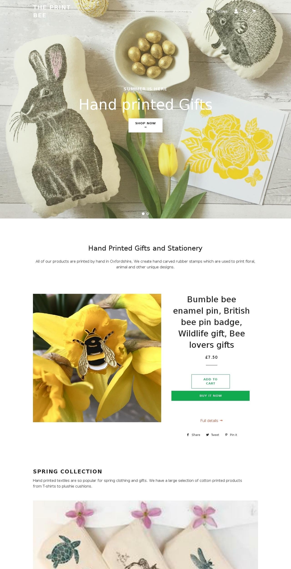 theprintbeeshop.com shopify website screenshot