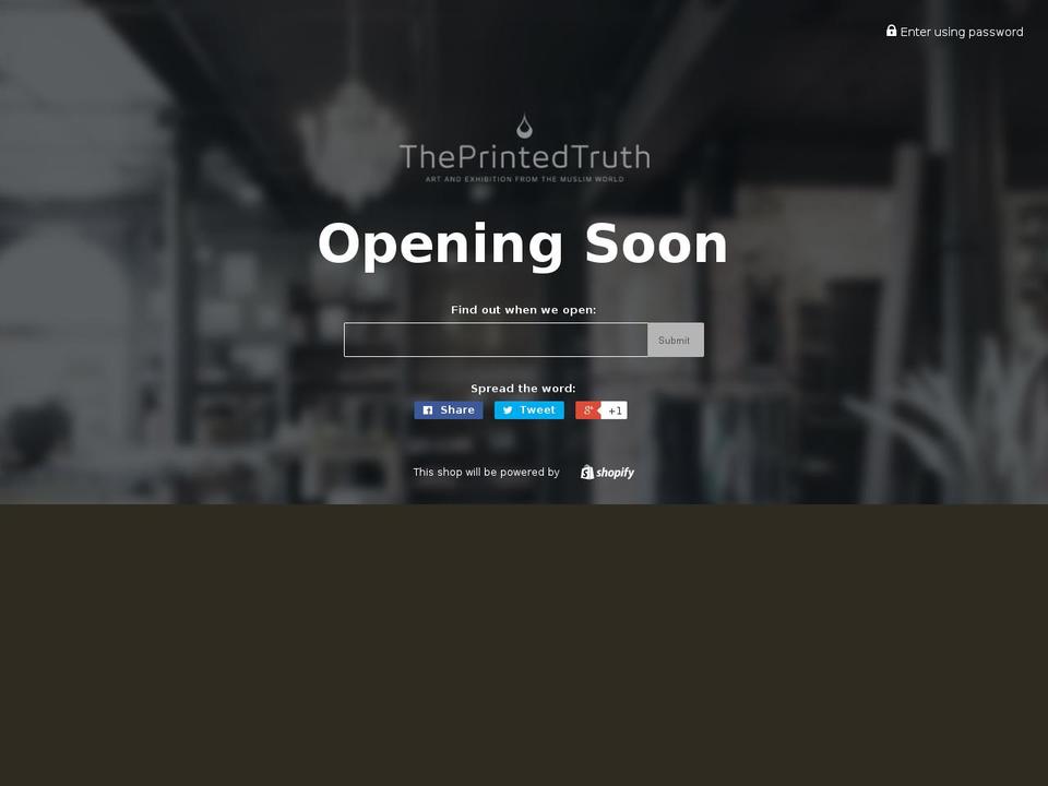 theprintedtruth.com shopify website screenshot