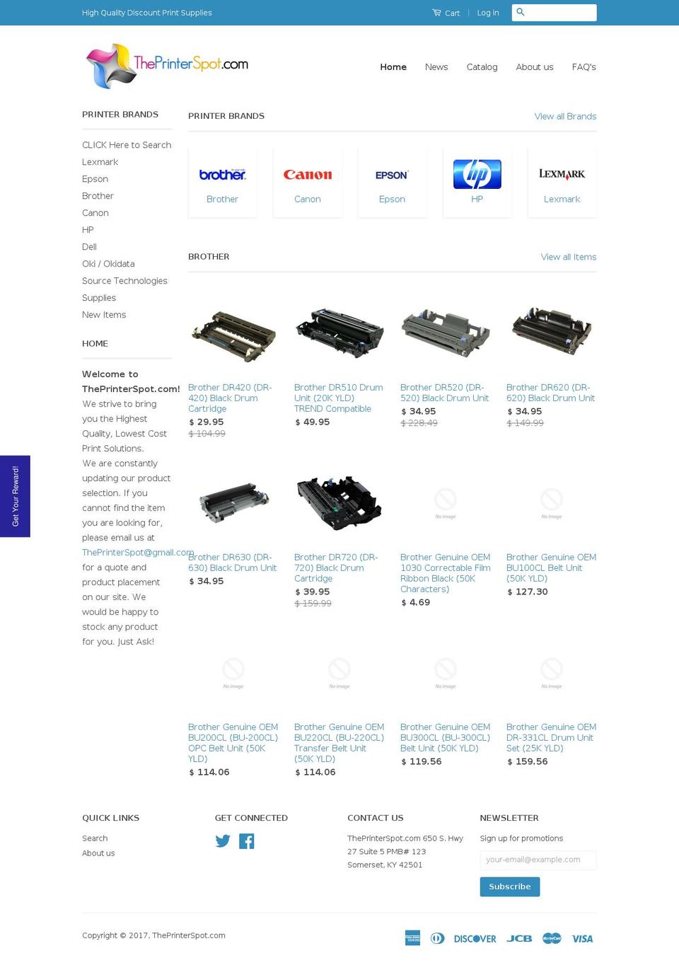 theprinterspot.com shopify website screenshot