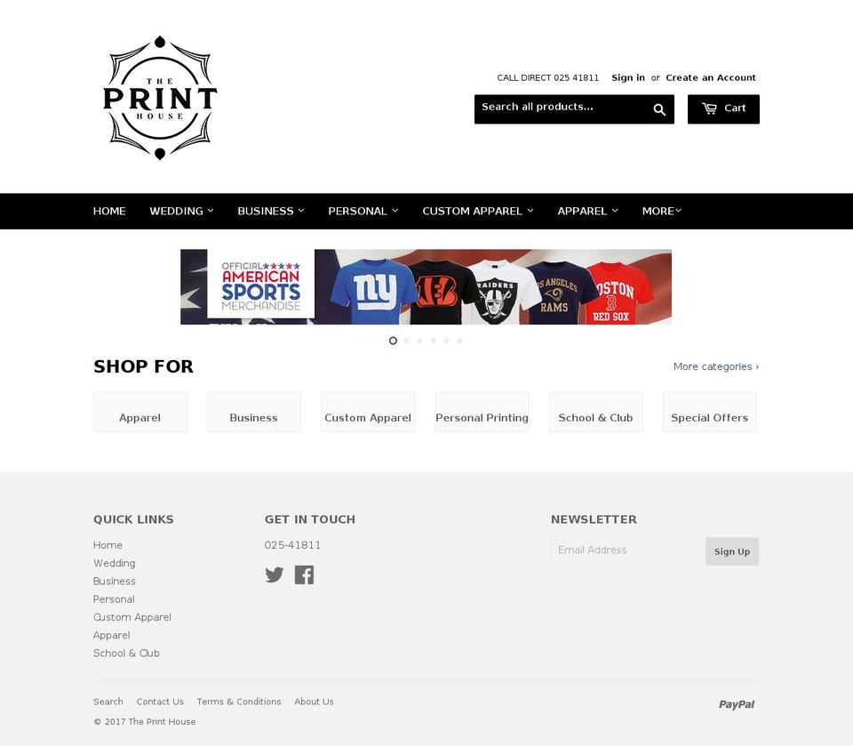 theprinthouse.ie shopify website screenshot