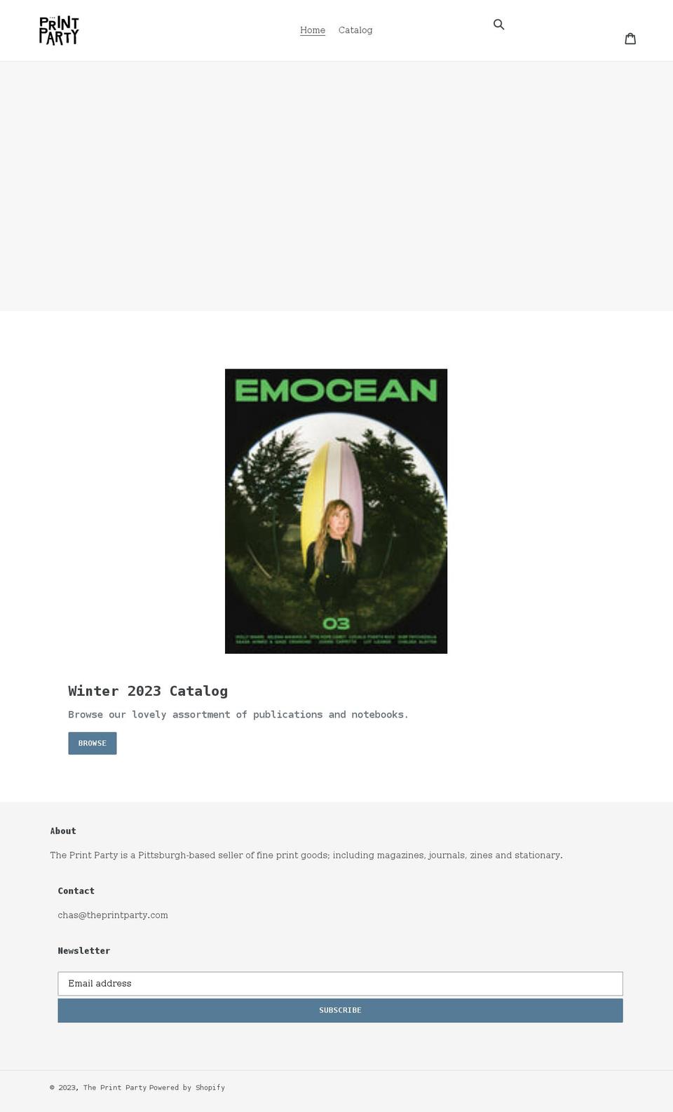 theprintparty.com shopify website screenshot