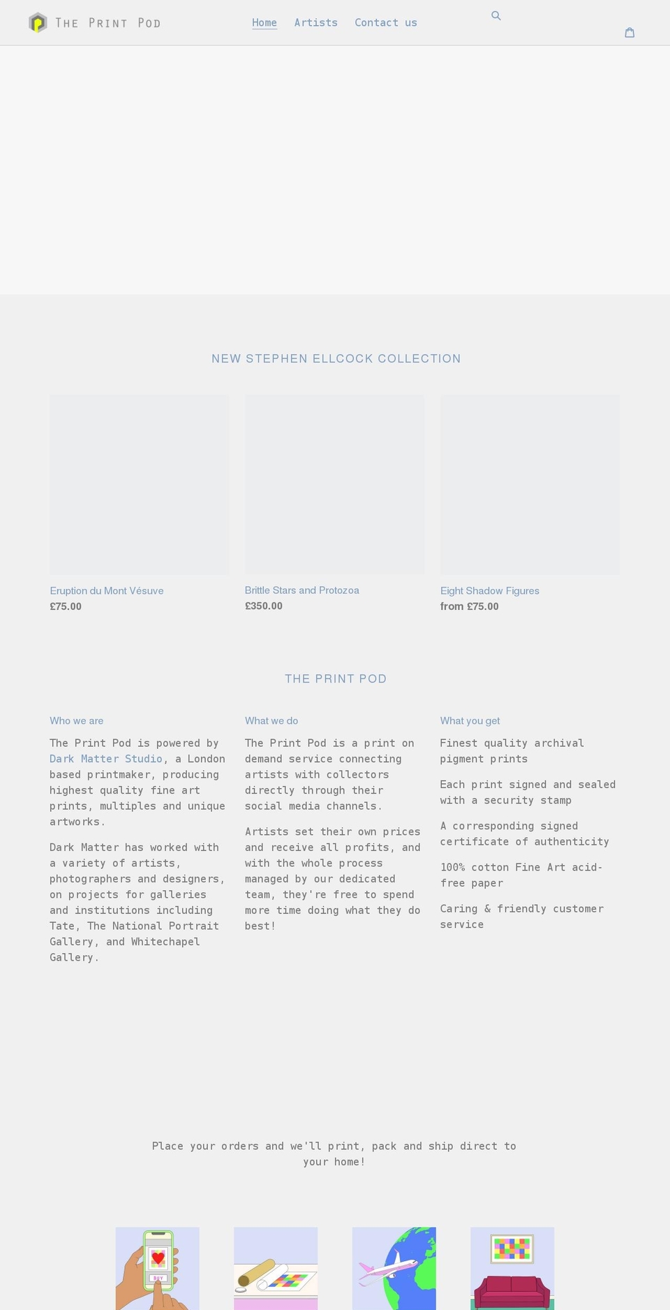 theprintpod.co.uk shopify website screenshot