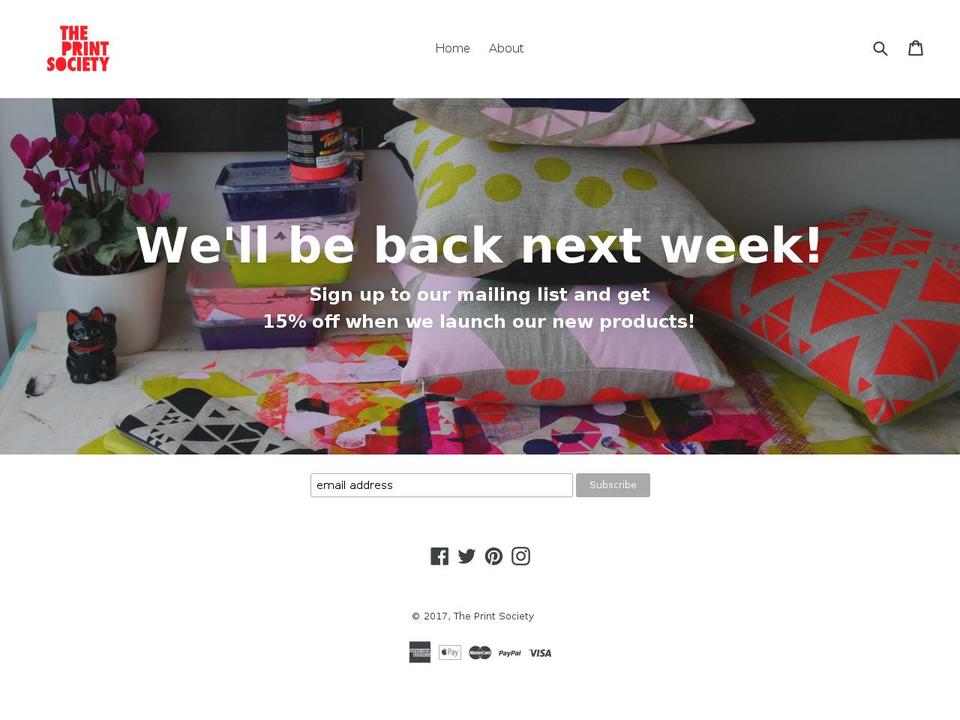 theprintsociety.com.au shopify website screenshot