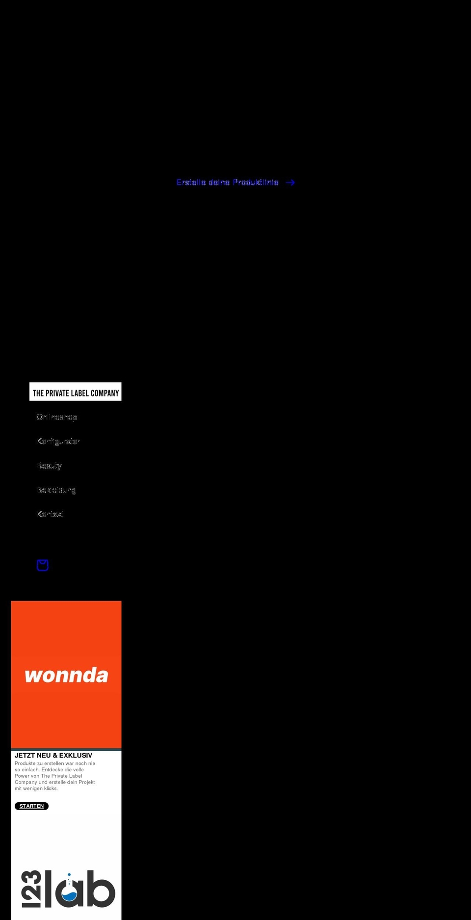 theprivatelabel.company shopify website screenshot