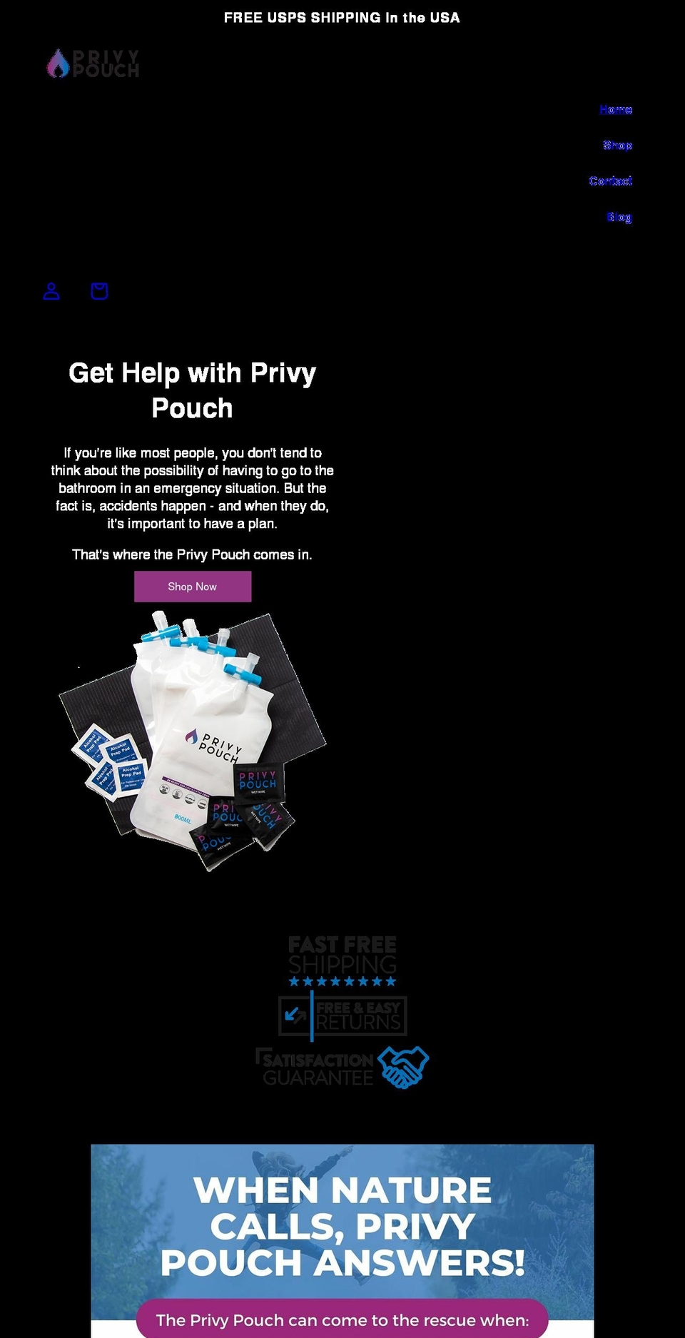 theprivypouch.com shopify website screenshot