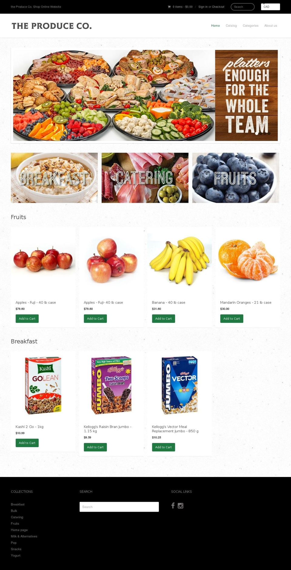theproduceco.com — Shopify storefront screenshot