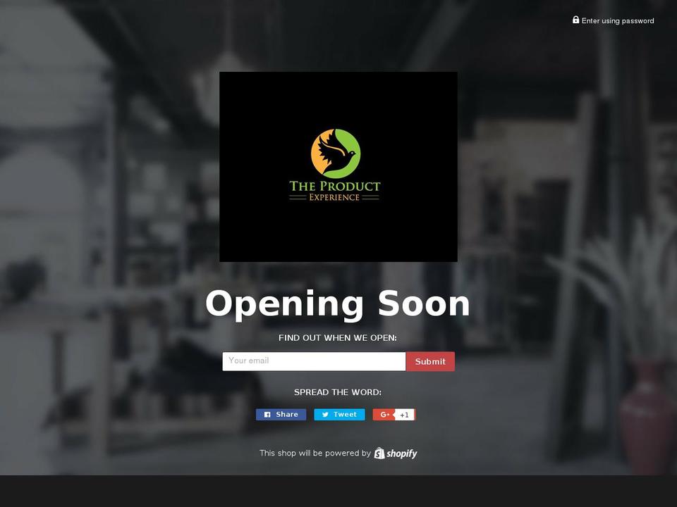 theproductexperience.org shopify website screenshot