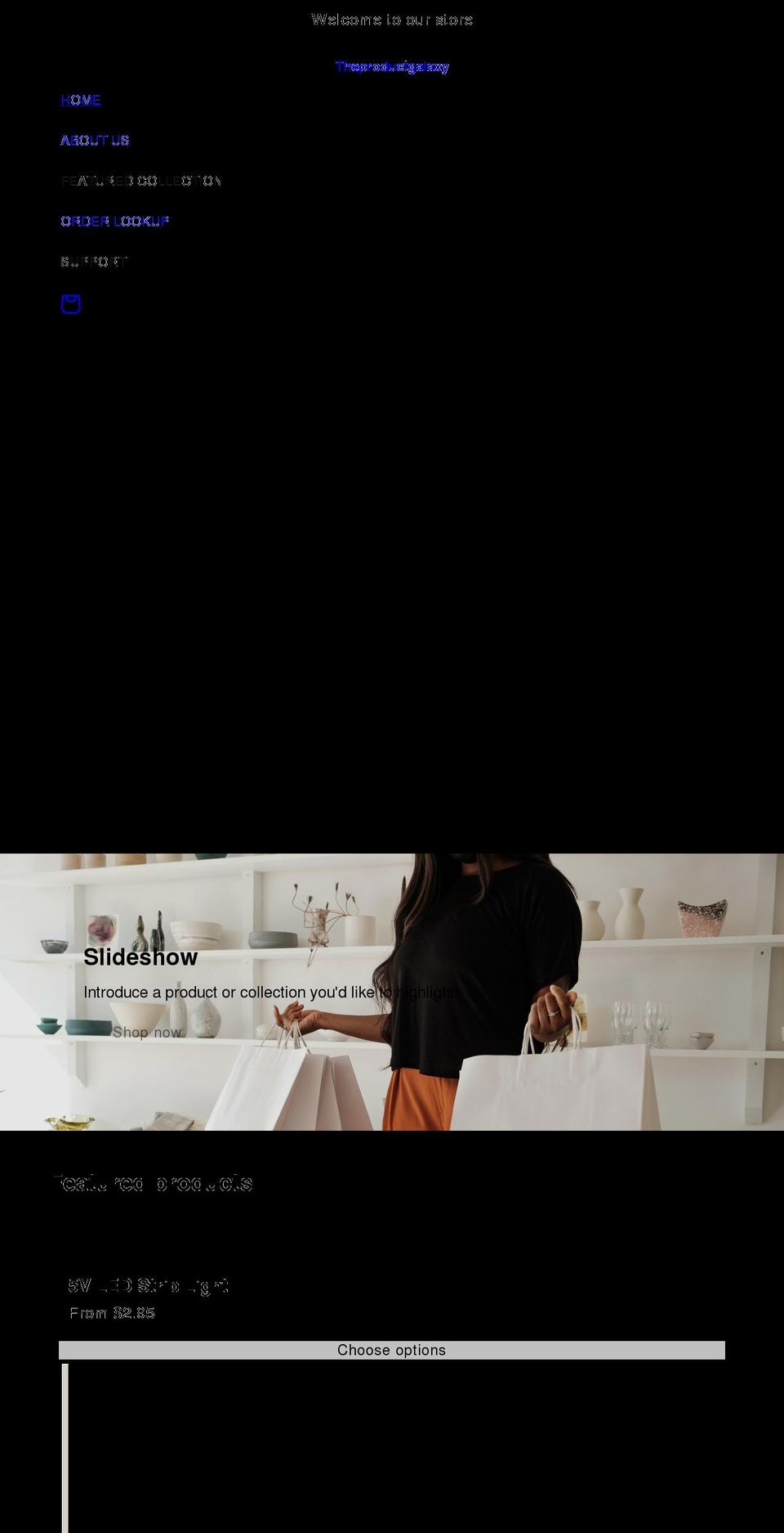 theproductgalaxy.com — Shopify storefront screenshot