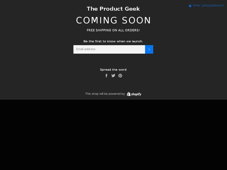 theproductgeek.com — Shopify storefront screenshot