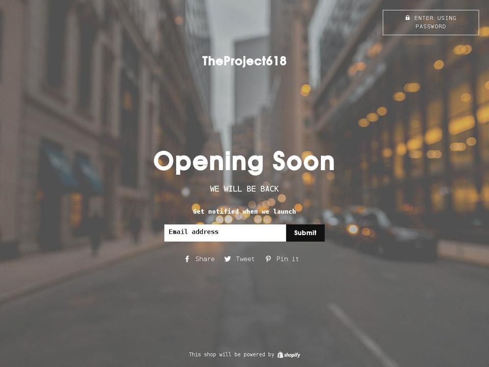 theproject618.myshopify.com shopify website screenshot