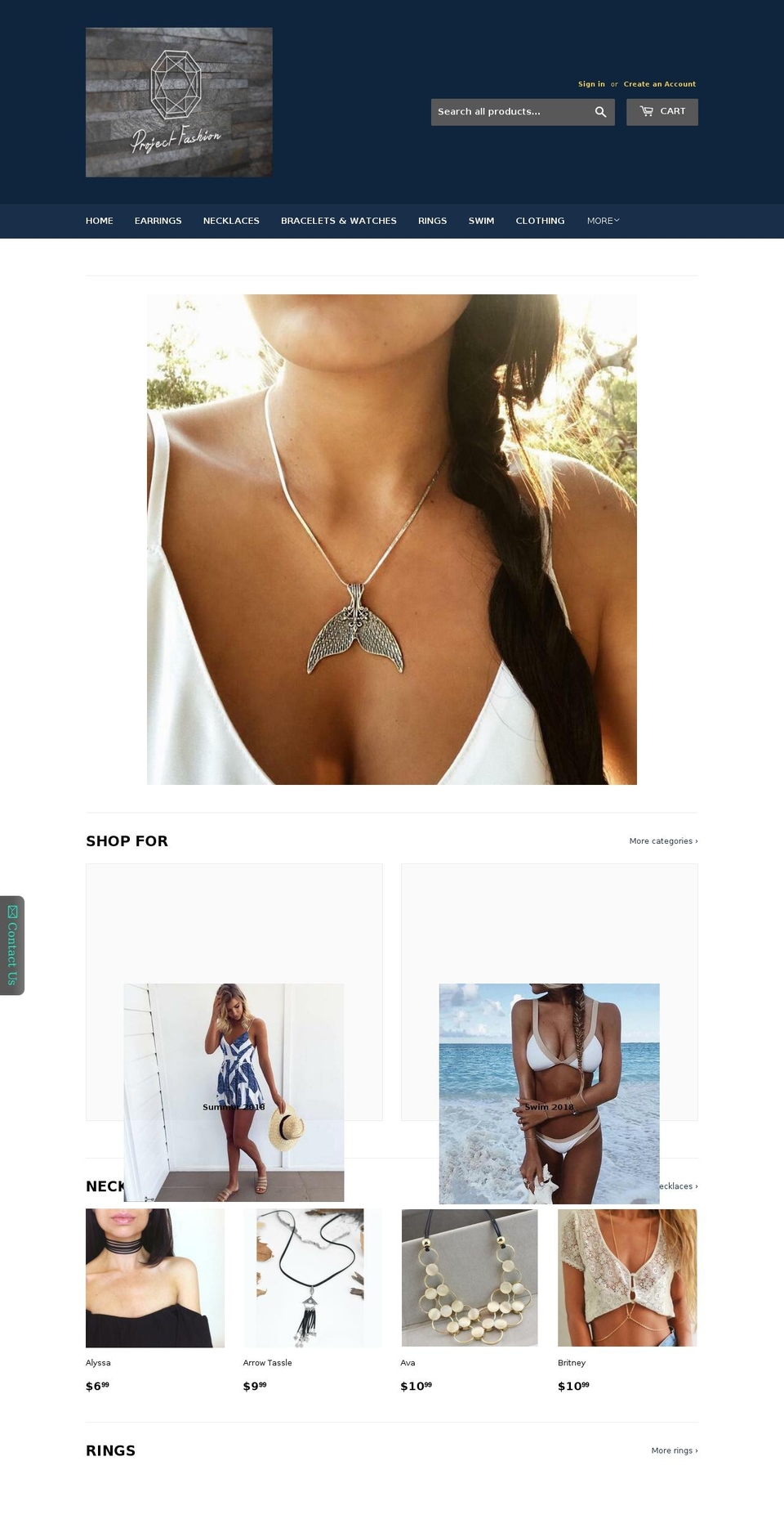 theprojectfashion.com — Shopify storefront screenshot