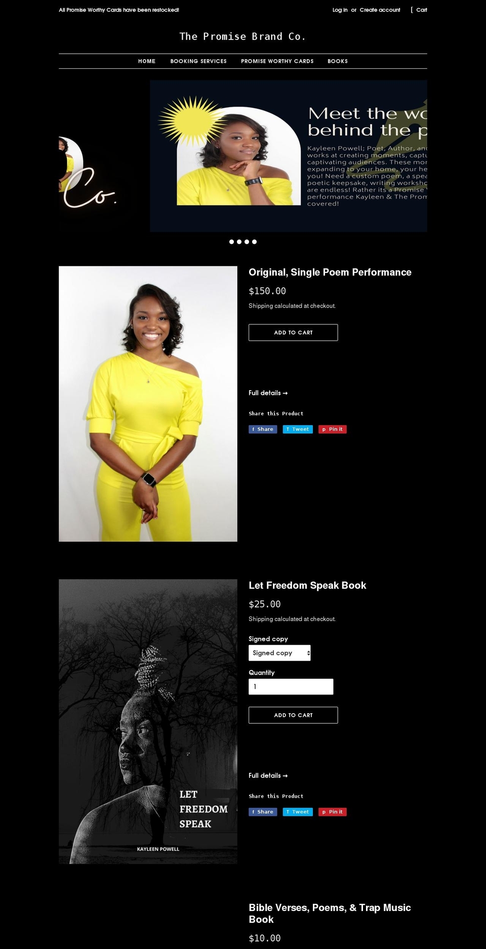 thepromisebrandco.com shopify website screenshot