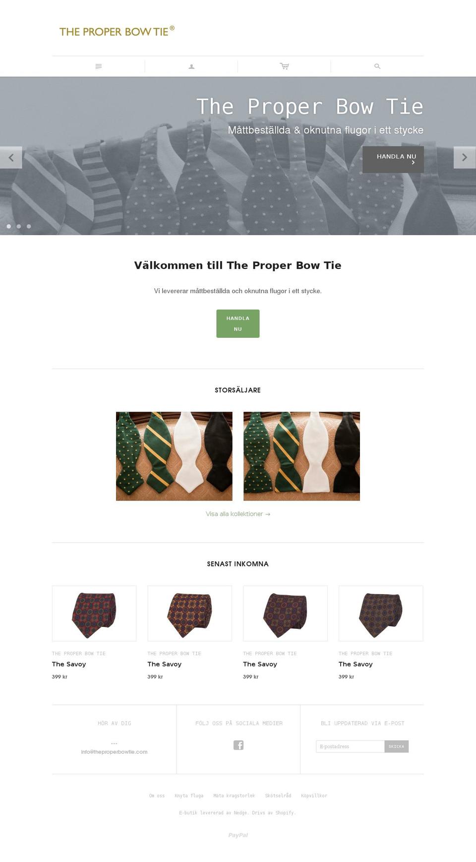 The Proper Bow Tie Shopify theme site example theproperbowtie.com