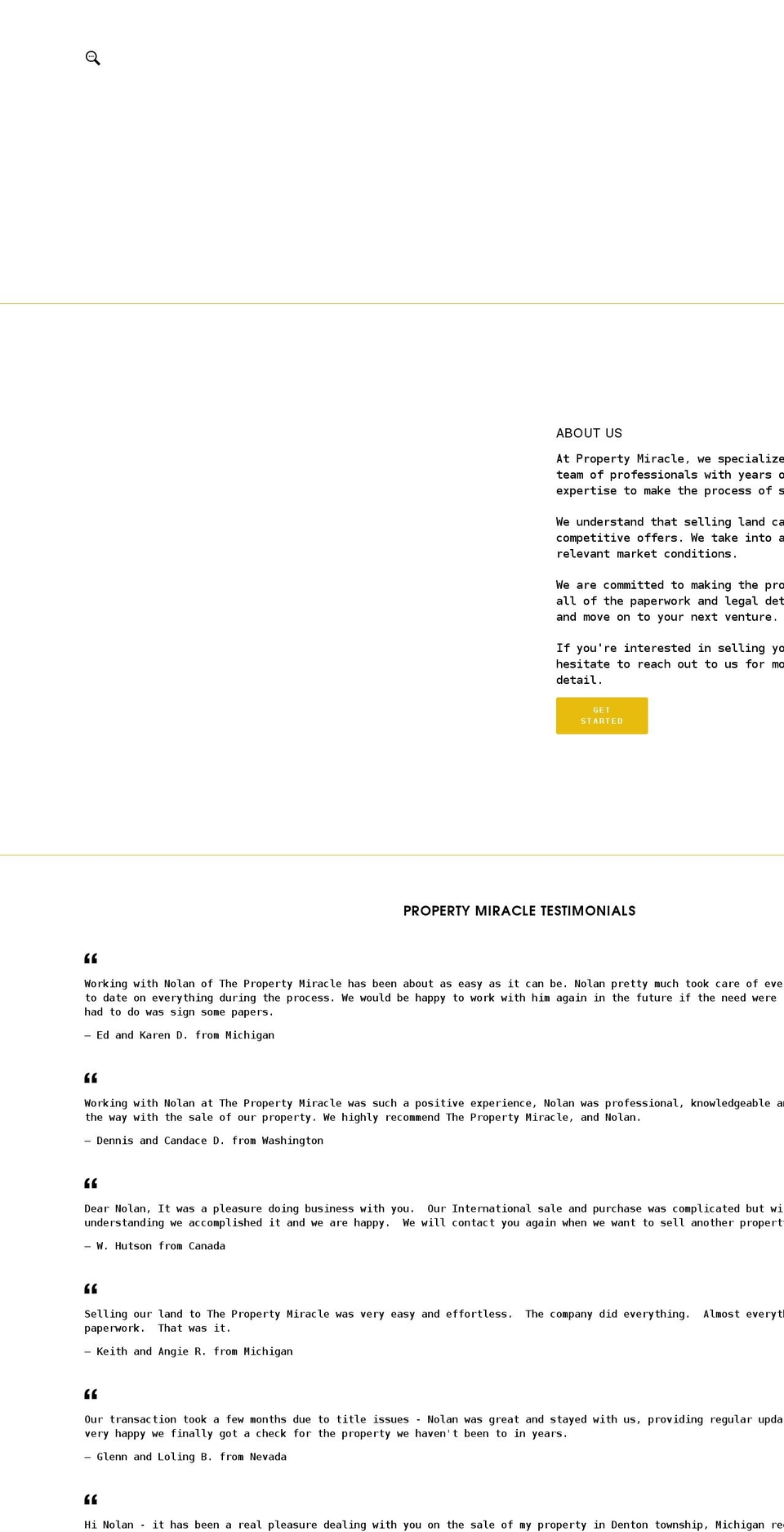 thepropertymiracle.com shopify website screenshot