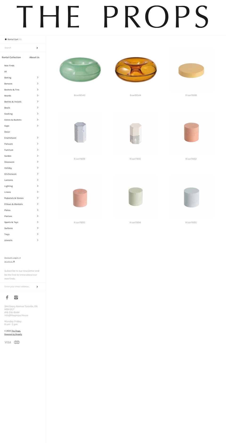 theprops.house shopify website screenshot