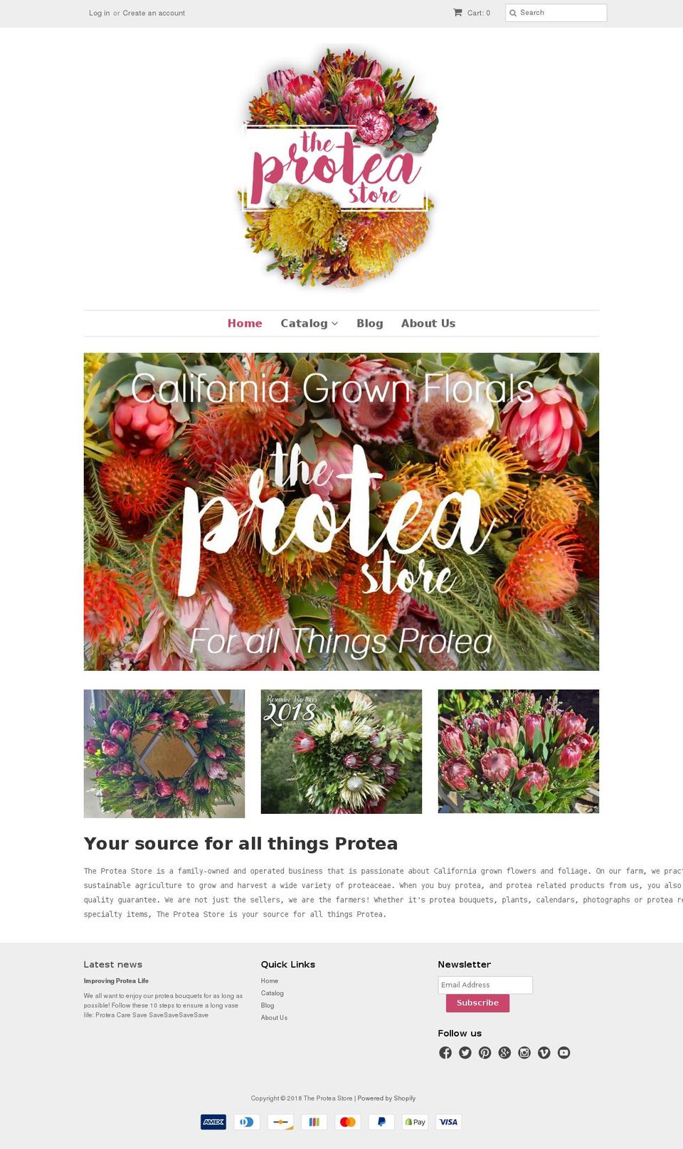 theproteastore.com — Shopify storefront screenshot