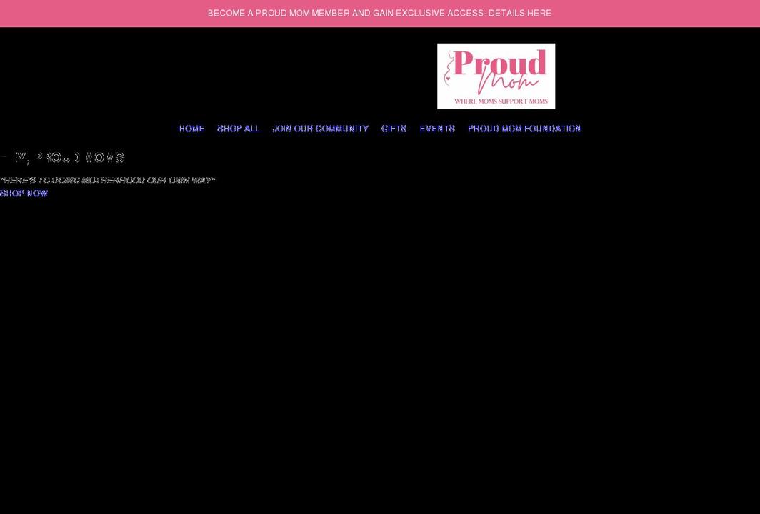 theproudmom.com shopify website screenshot