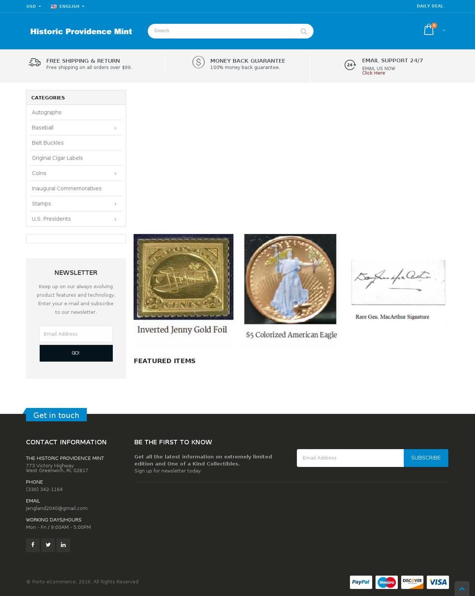 theprovmint.com shopify website screenshot