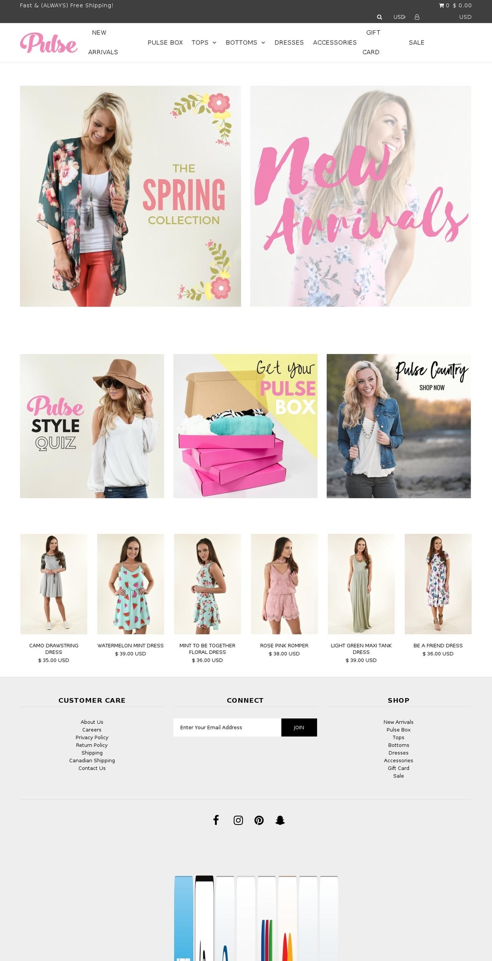 thepulseboutique.com shopify website screenshot