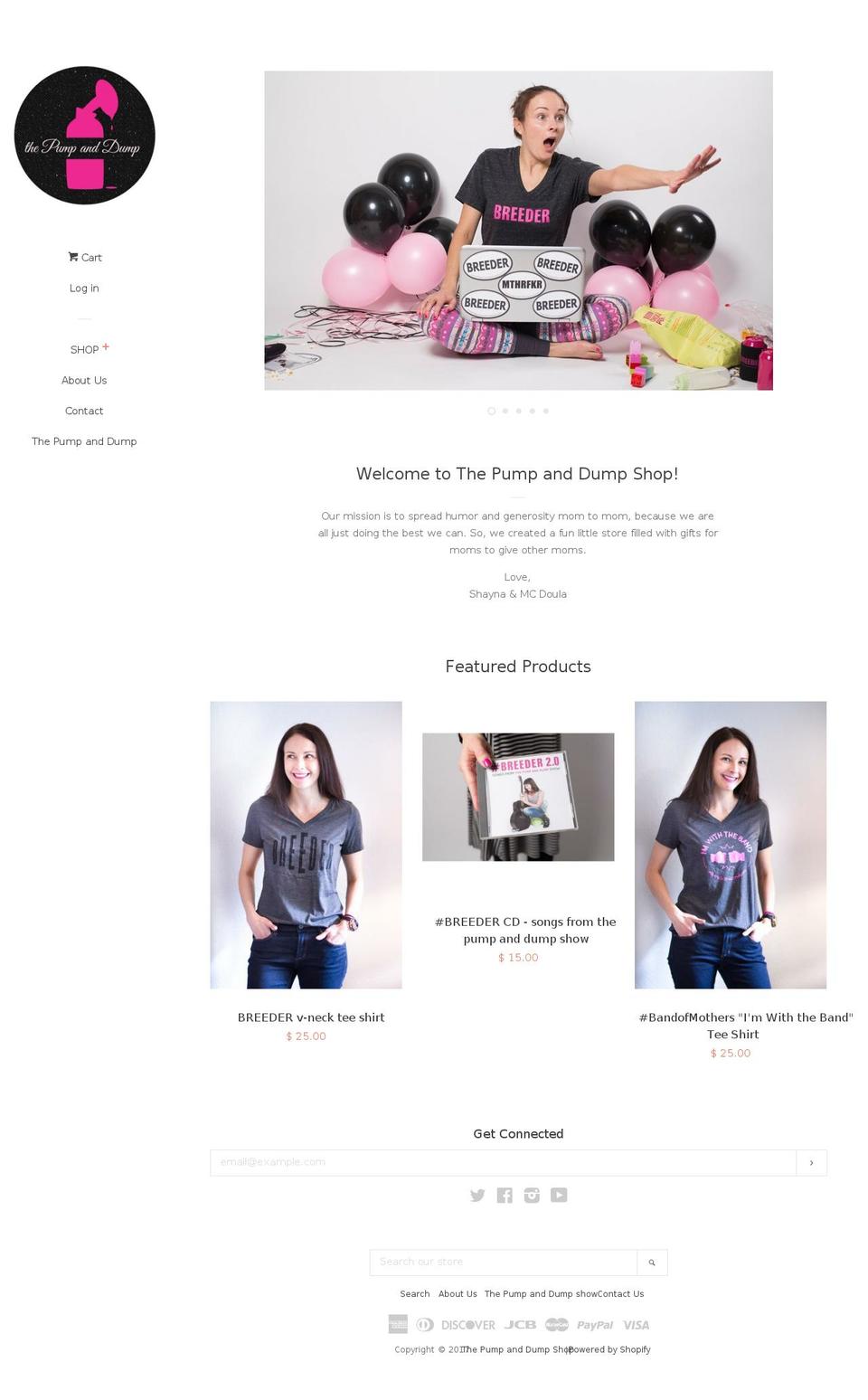thepumpanddumpshop.com shopify website screenshot