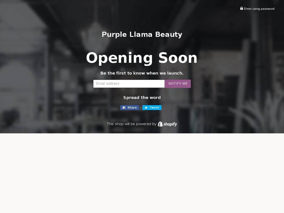 thepurplellama.org shopify website screenshot