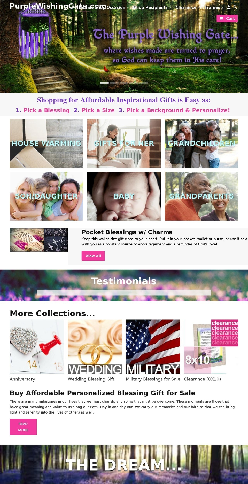 thepurplewishinggate.com — Shopify storefront screenshot