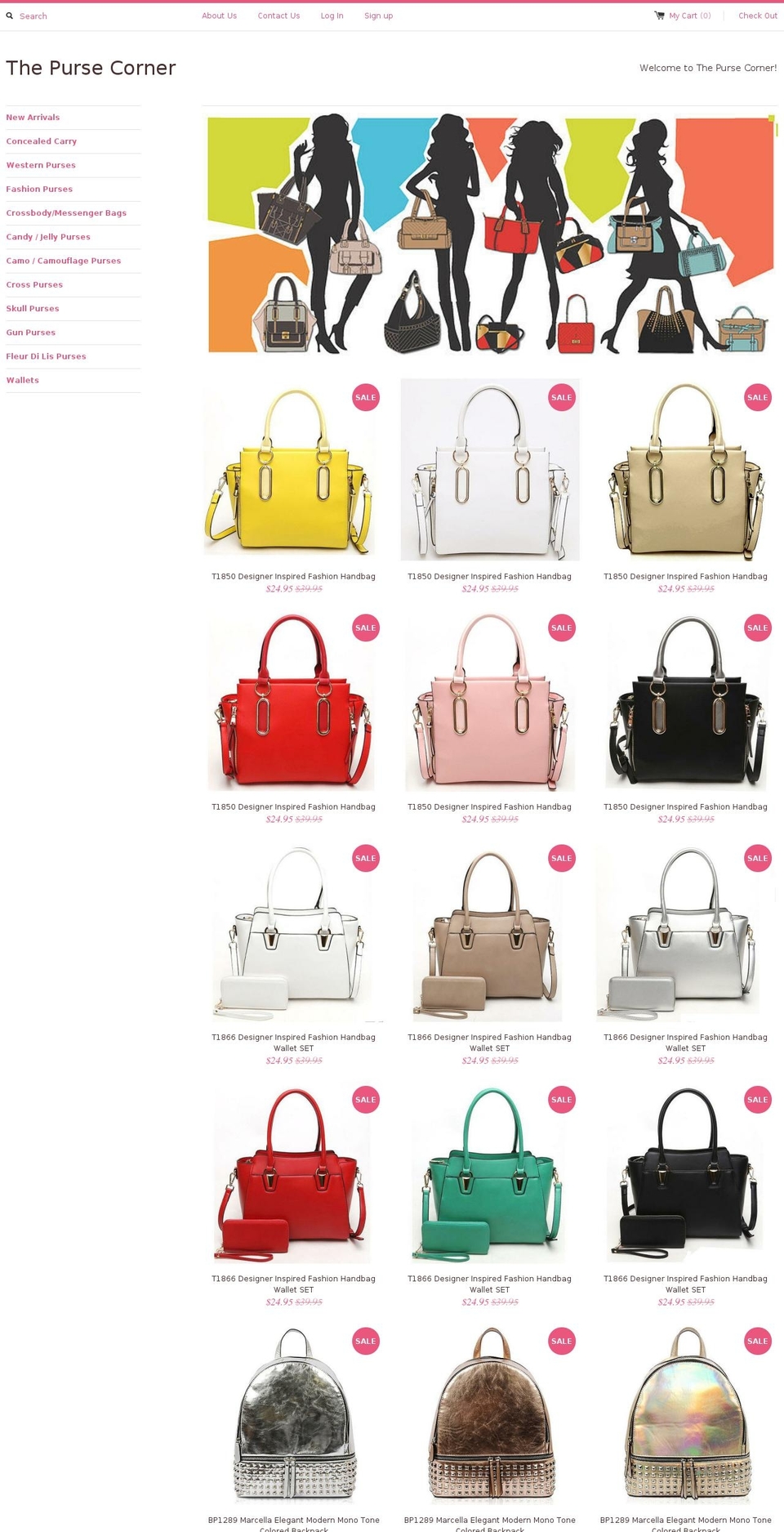 thepursecorner.com shopify website screenshot