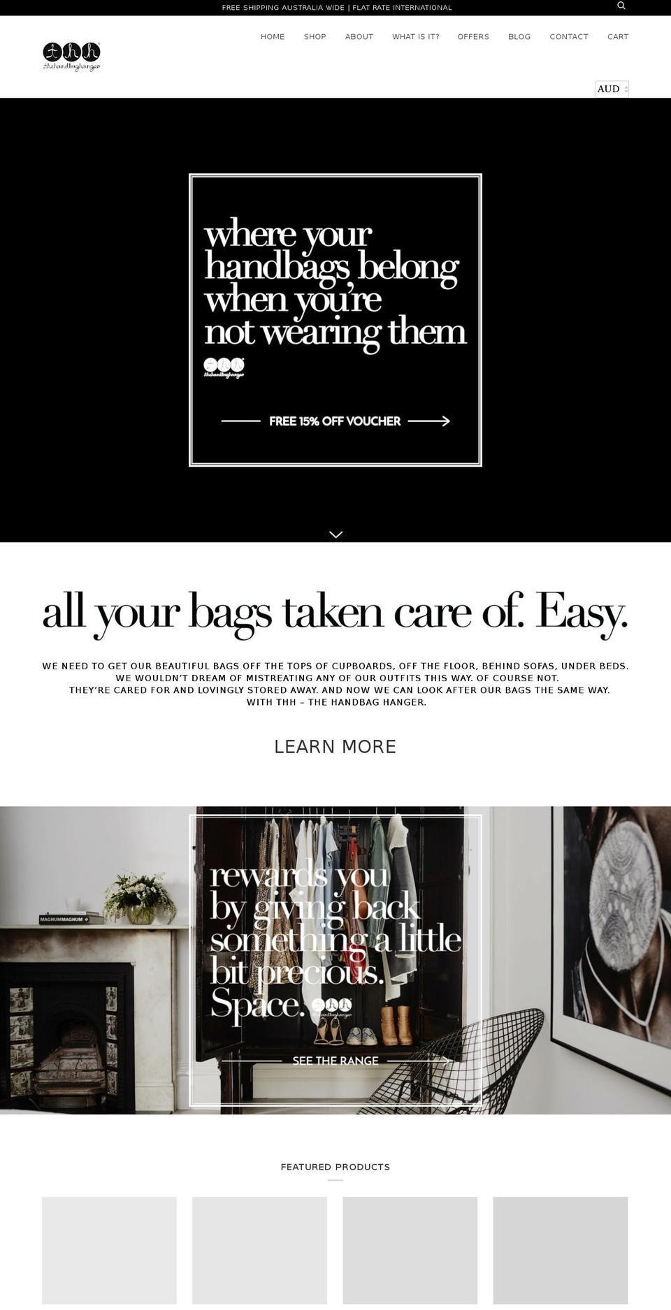 thepursehanger.com — Shopify storefront screenshot