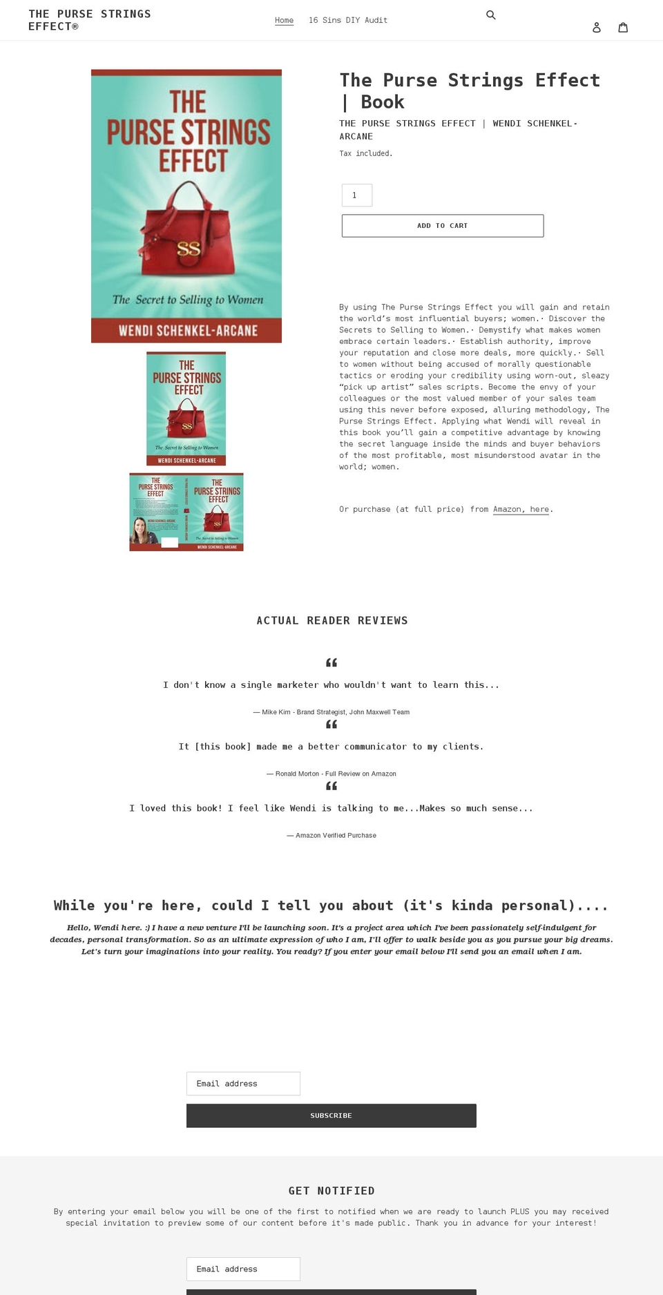 thepursestringseffect.com shopify website screenshot