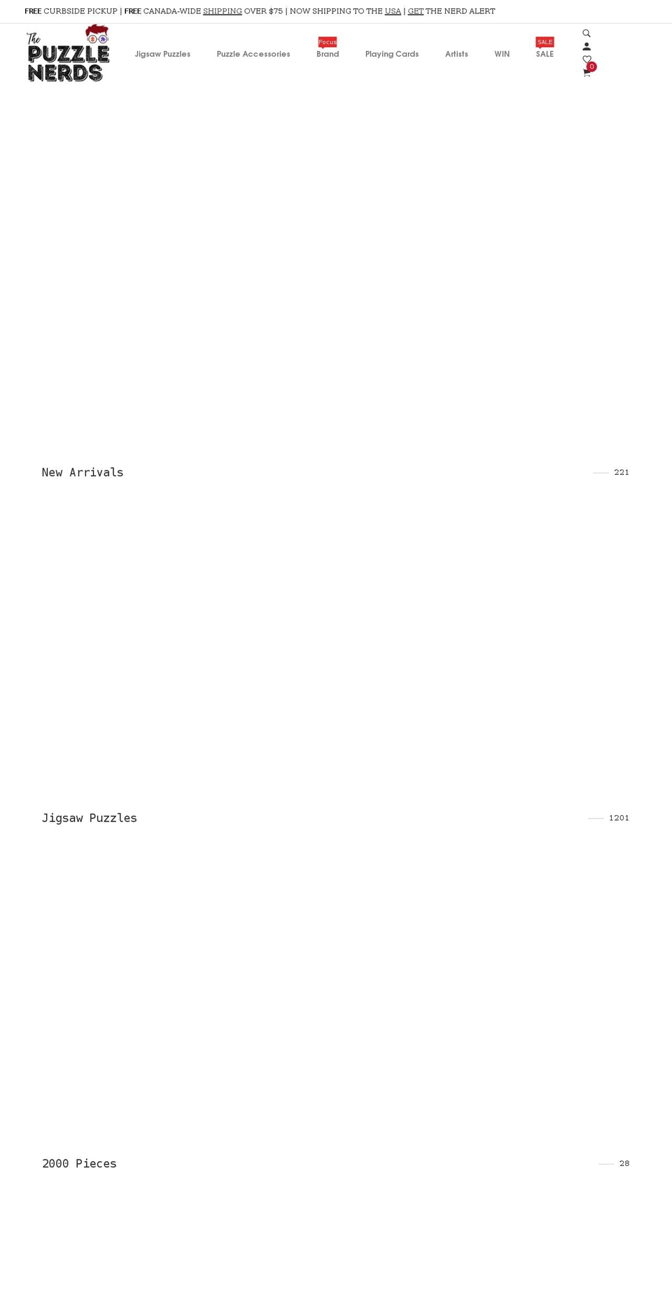 thepuzzlenerds.com shopify website screenshot