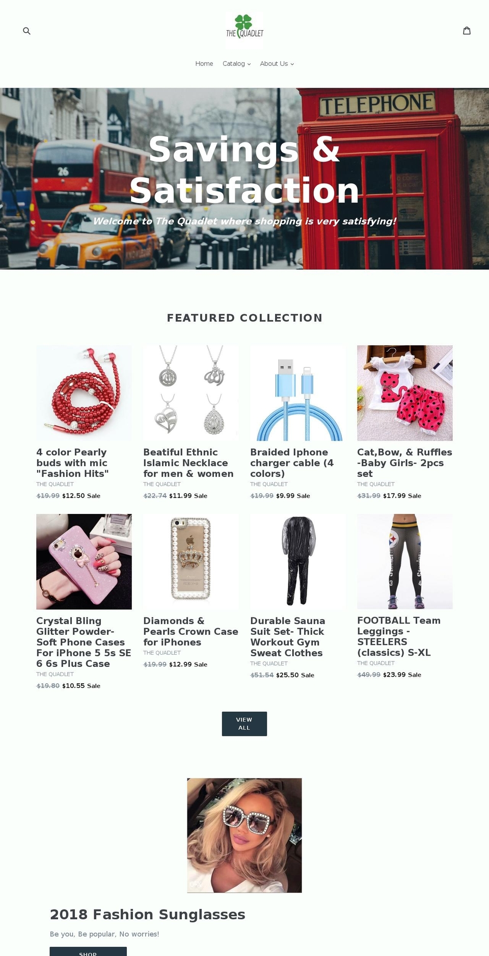thequadletshop.com — Shopify storefront screenshot