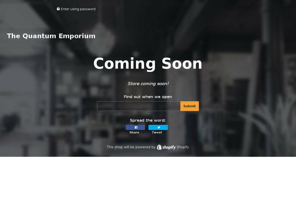 thequantumemporium.com — Shopify storefront screenshot