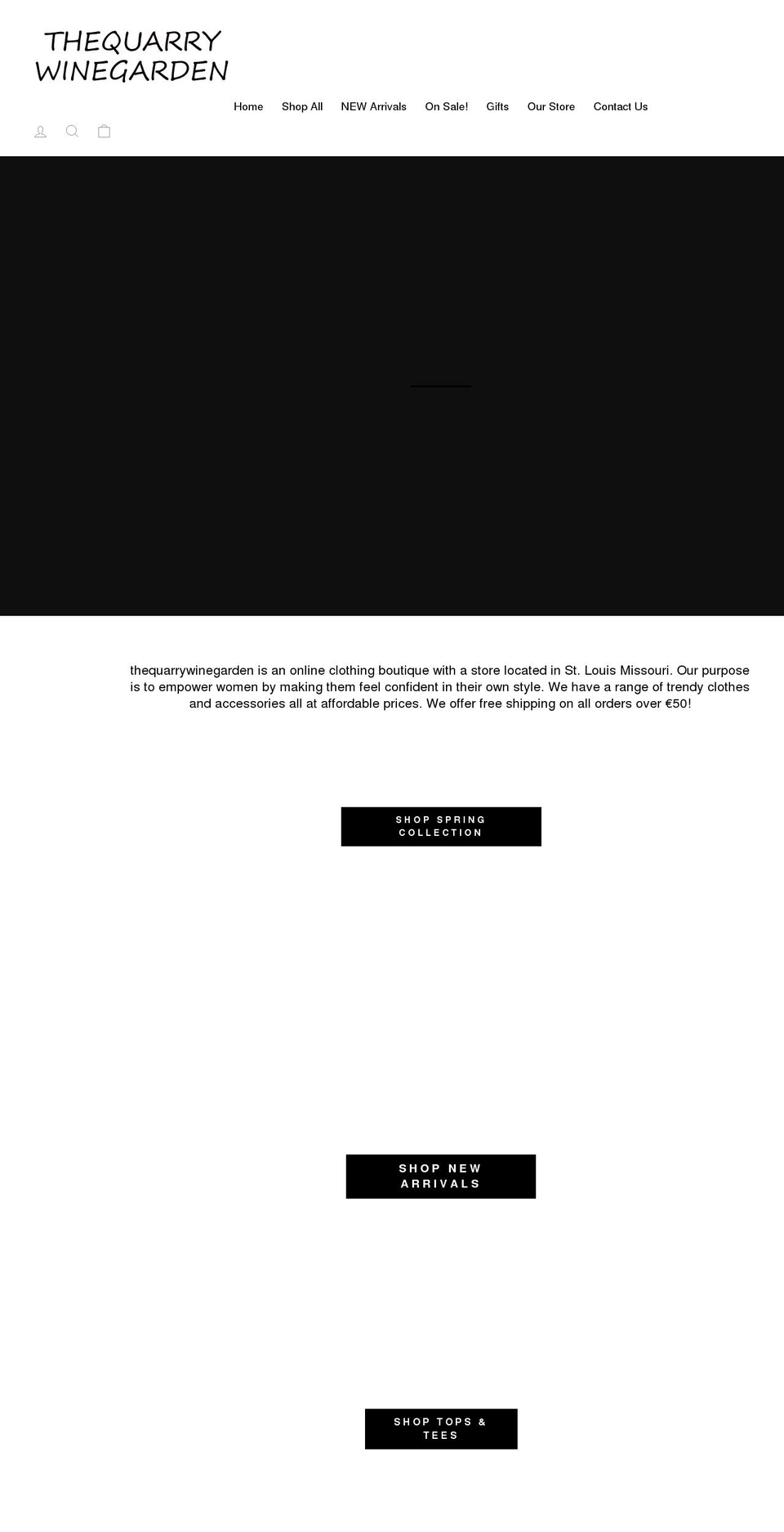 thequarrywinegarden.com shopify website screenshot