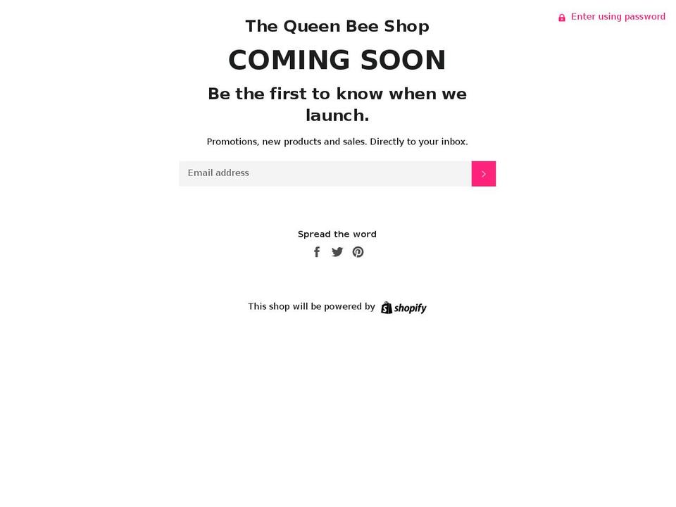 New Theme Shopify theme site example thequeenbeeshop.com