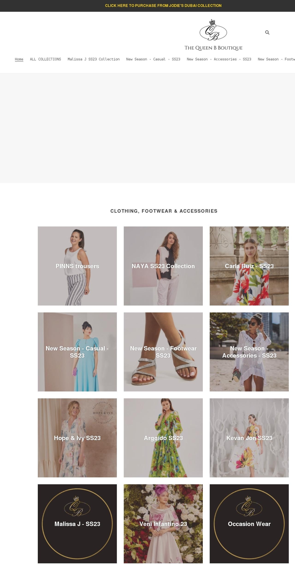 thequeenbonline.com shopify website screenshot