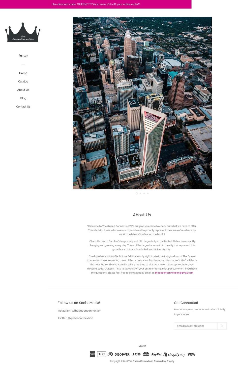 thequeenconnextion.com — Shopify storefront screenshot