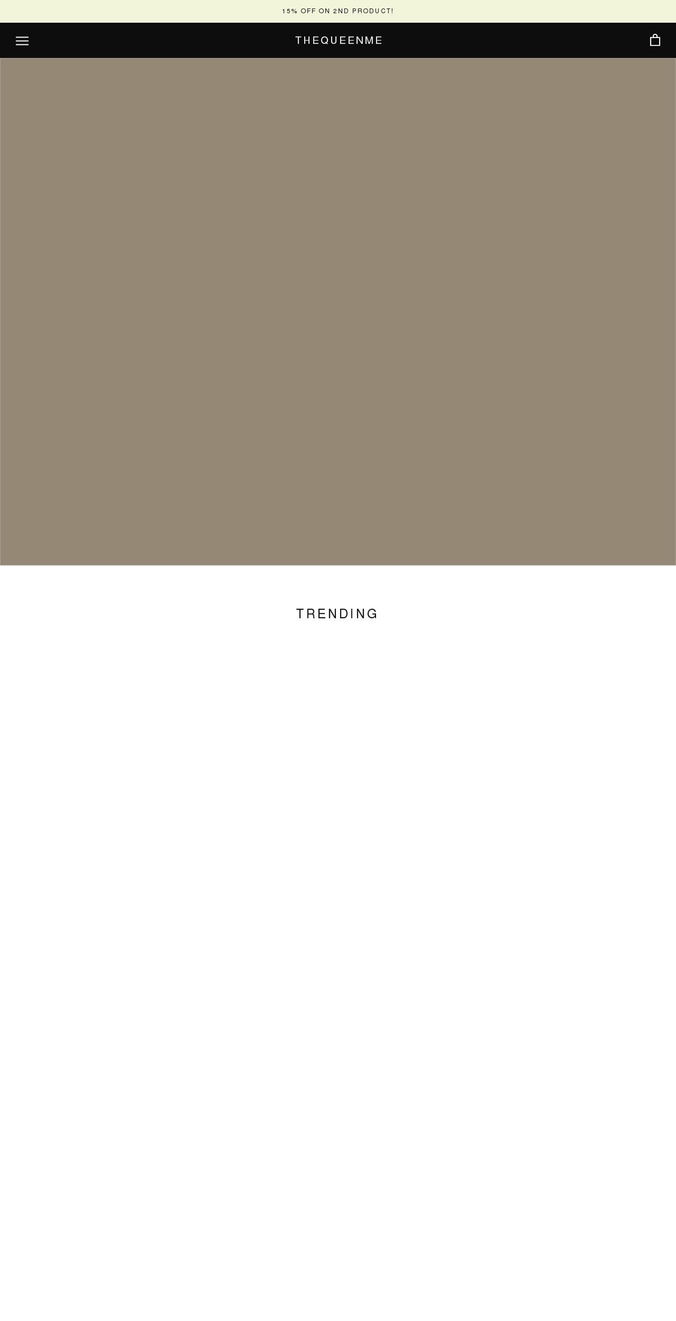 thequeenme.com shopify website screenshot