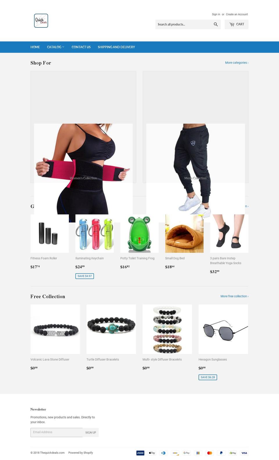 thequickdeals.com — Shopify storefront screenshot