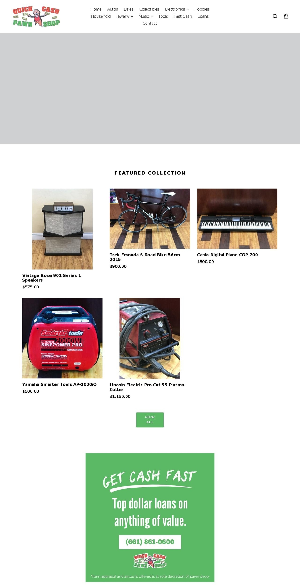 thequickpawn.com — Shopify storefront screenshot
